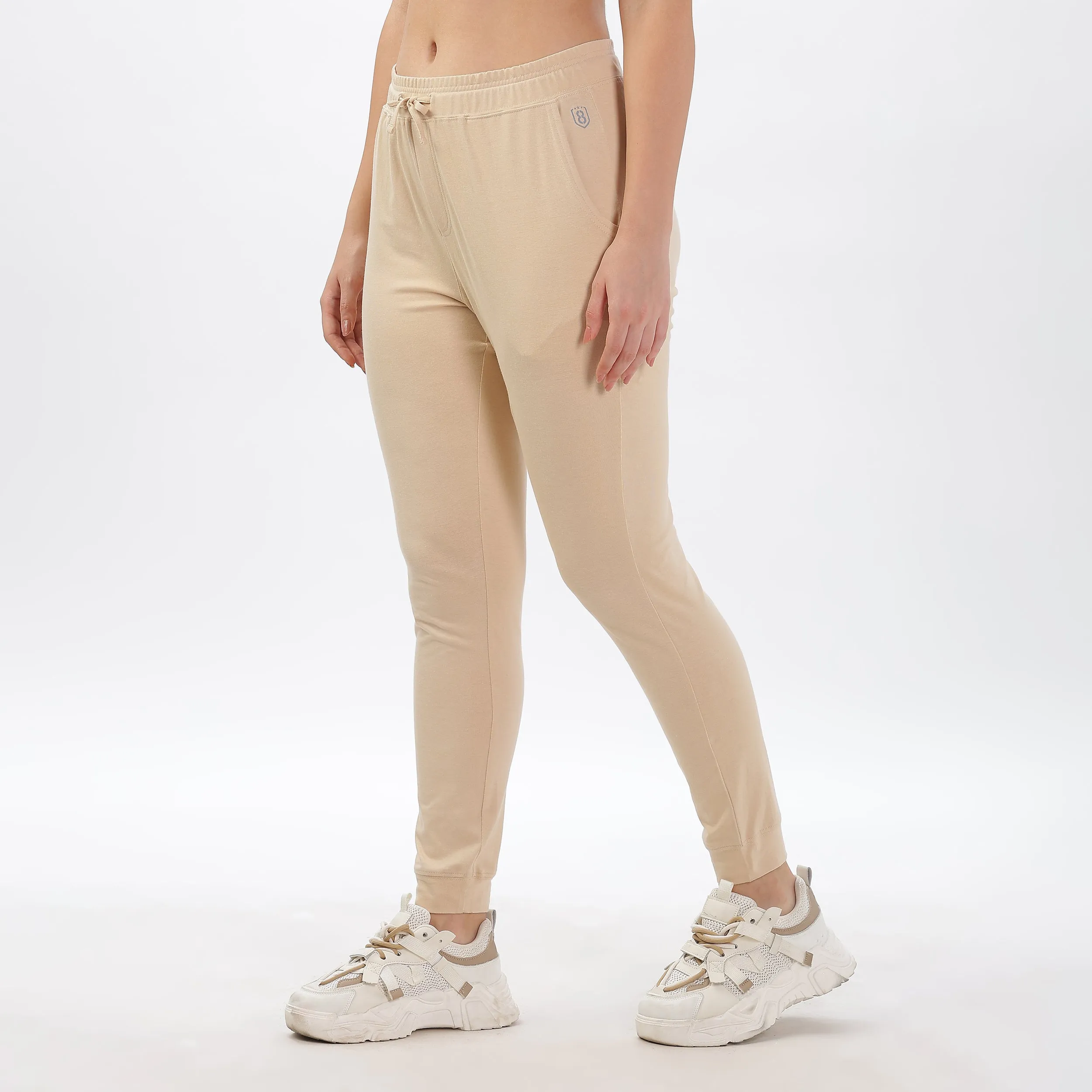 Women Organic Cotton Joggers Pant With Side Pockets and  Adjustable Waist