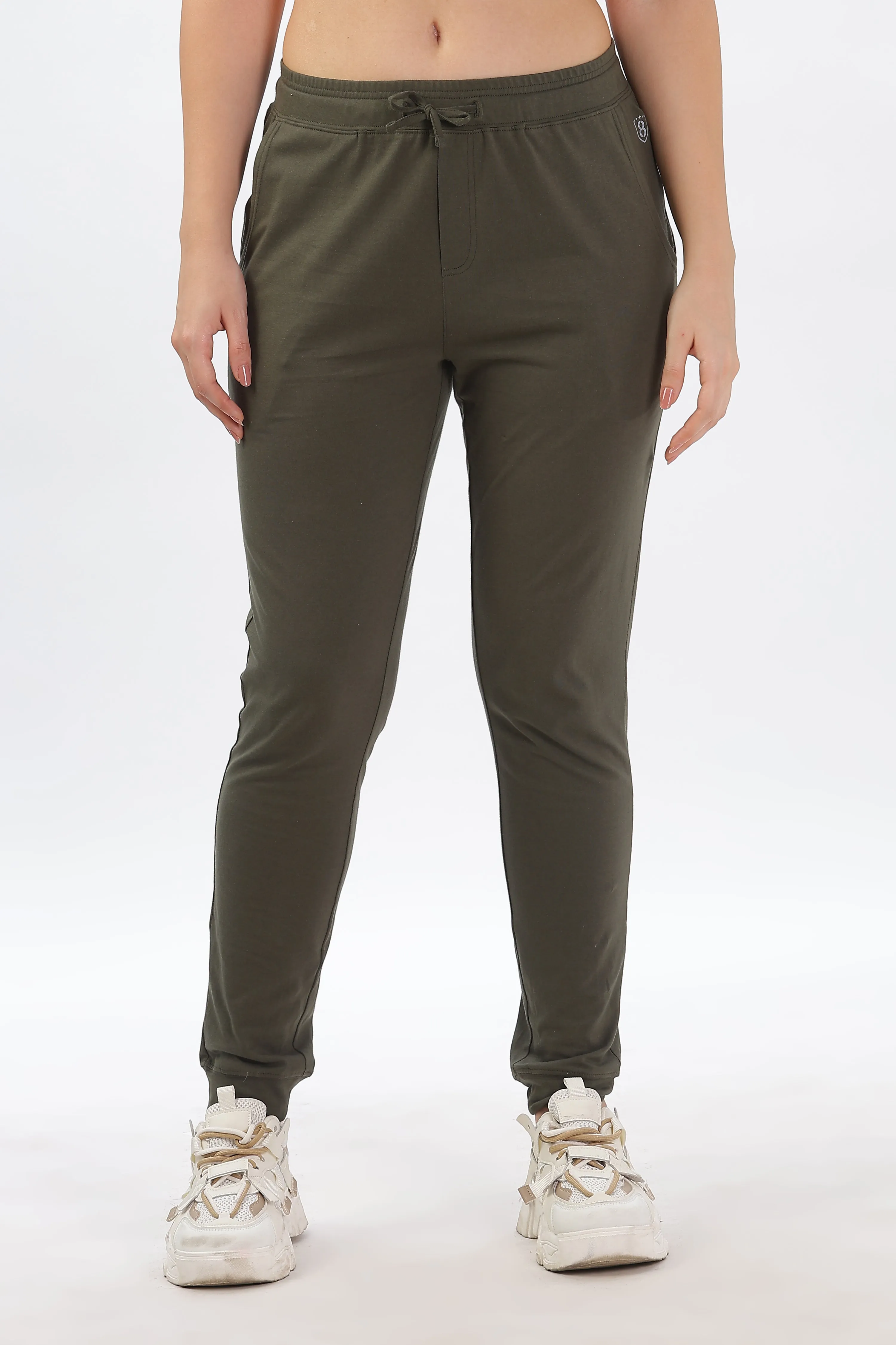 Women Organic Cotton Joggers Pant With Side Pockets and  Adjustable Waist