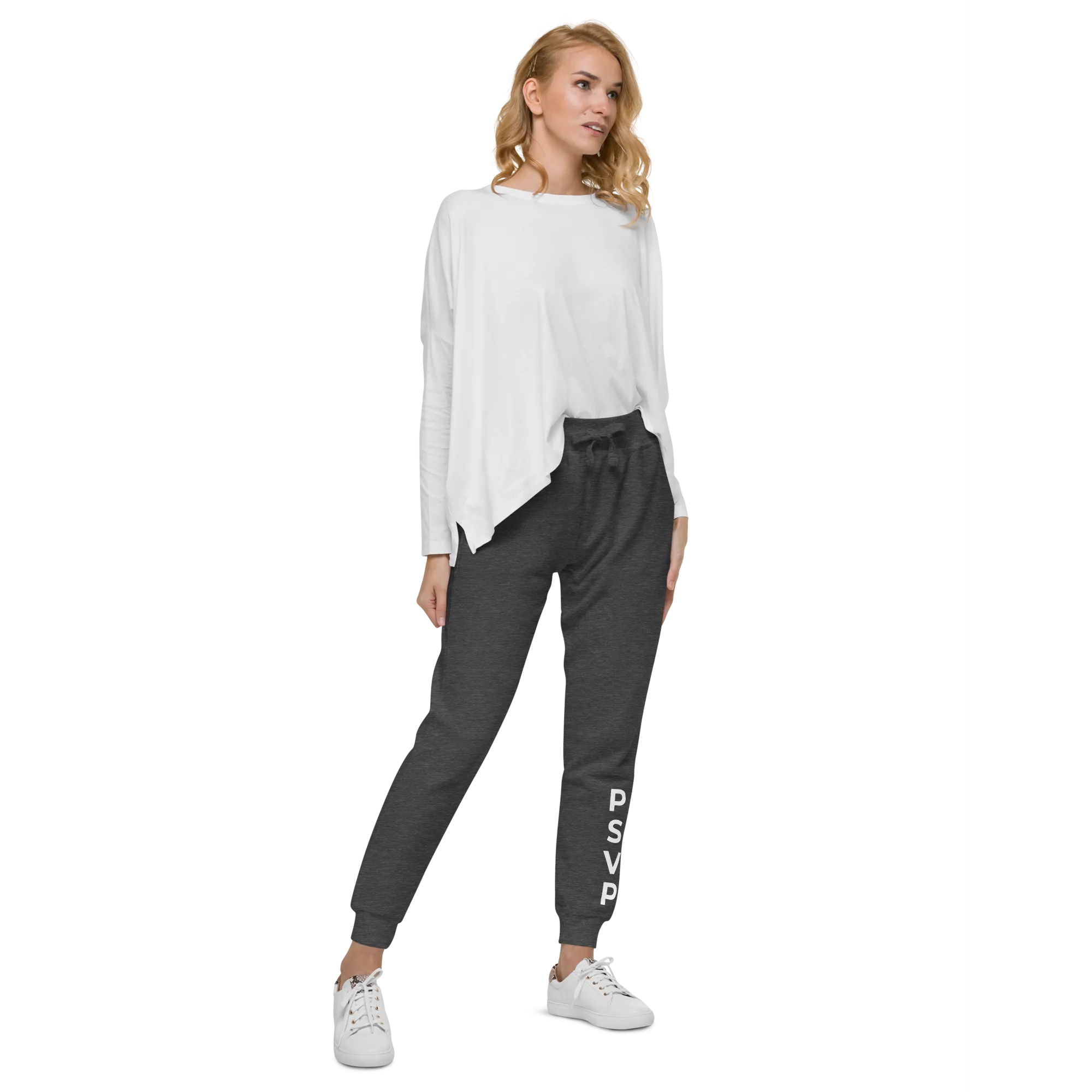 Women's Fleece Heather Grey Sweatpants - PSVP