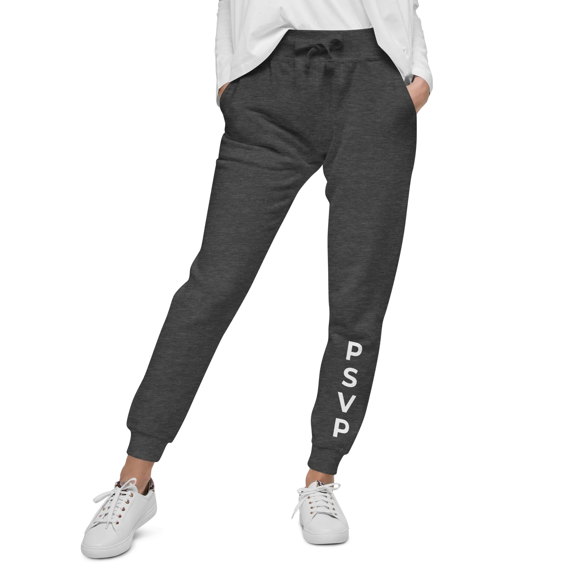 Women's Fleece Heather Grey Sweatpants - PSVP