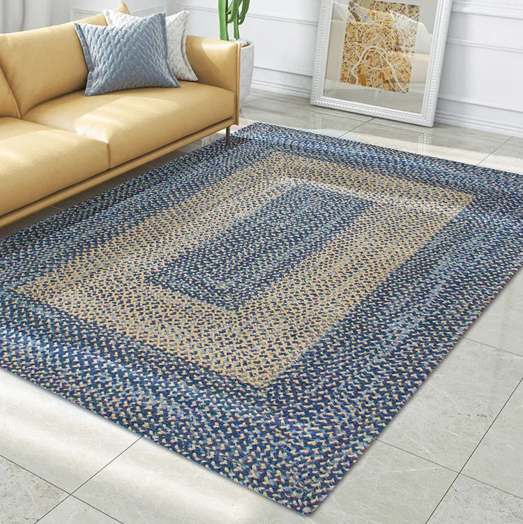 Yellow Hemp Denim Woven Carpet
