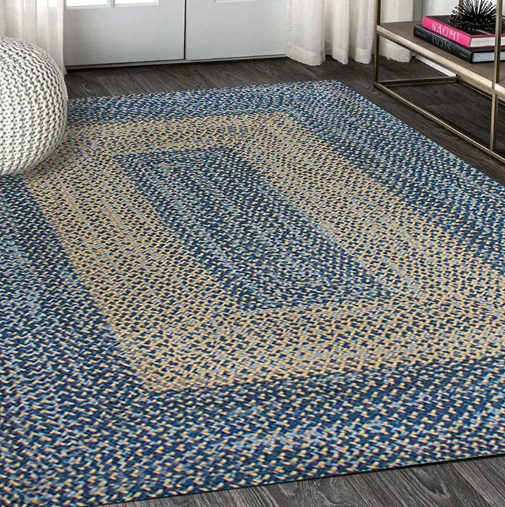 Yellow Hemp Denim Woven Carpet