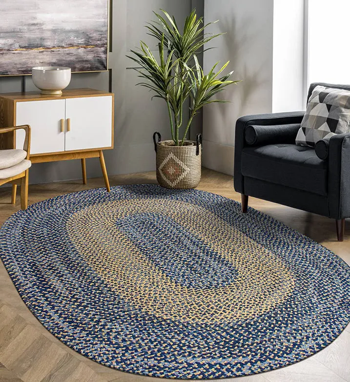 Yellow Hemp Denim Woven Carpet