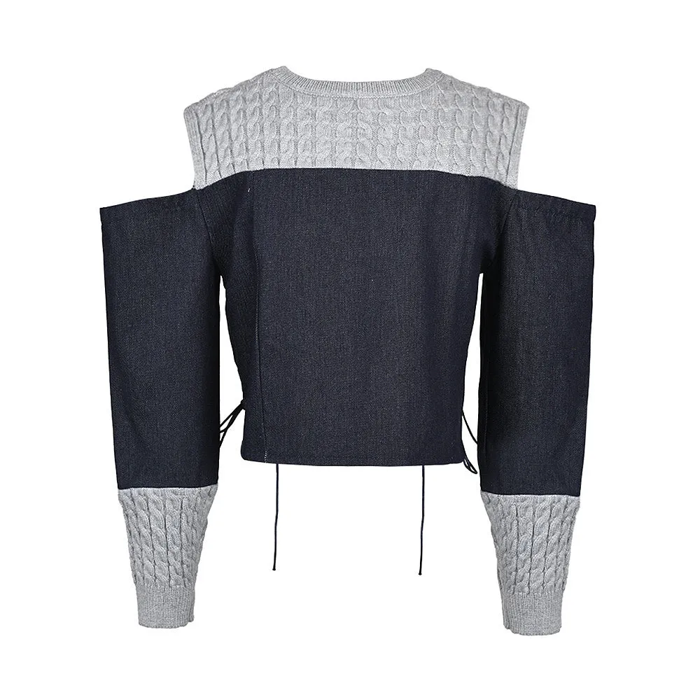 ‘Zane’ Denim Sweater